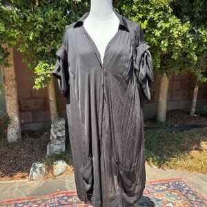 Nina Ricci Black Silk M L XL Mini Dress